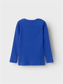 NAME IT Langærmet Rib Bluse Nosias Mazarine Blue